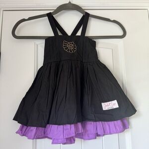 Juliet Lane‎ Apparel Girls Black Ruffle Seashell Sundress